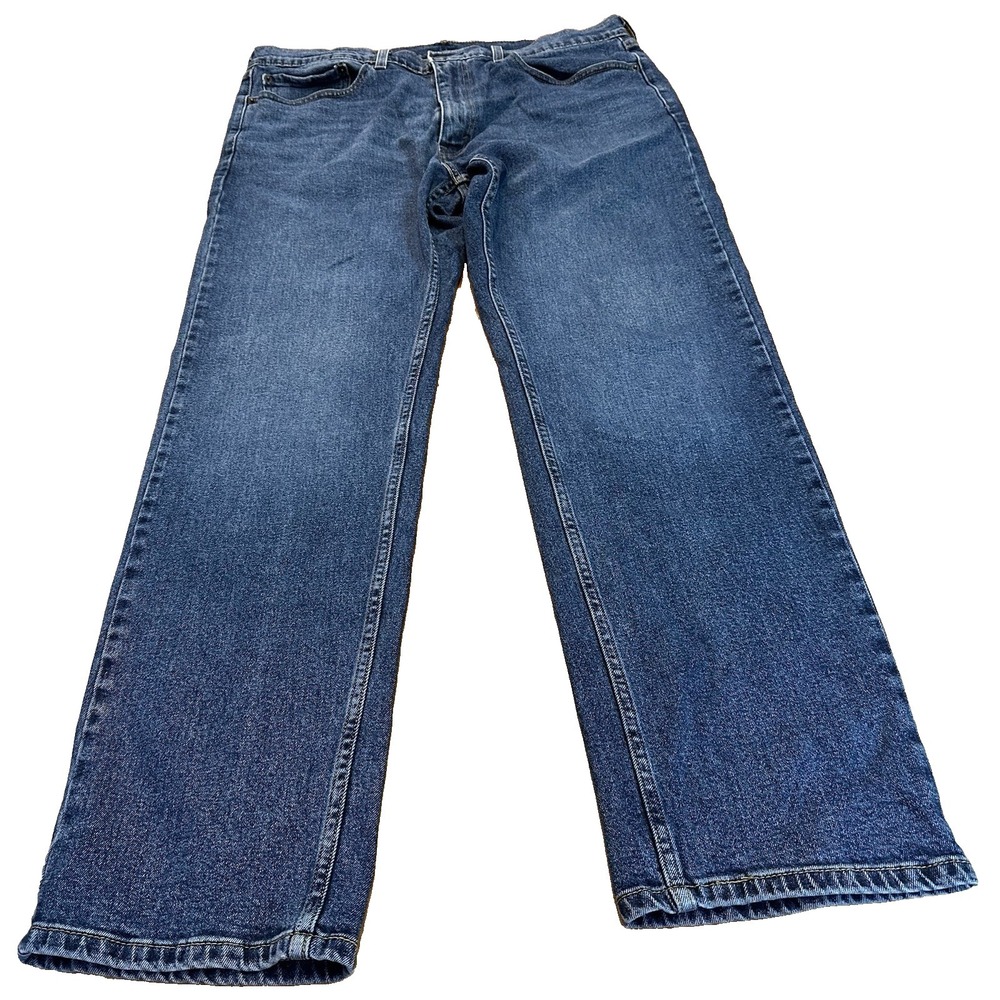 Levi's 505 Jeans Mens Dark Wash Denim Straight Regular Fit Size 36x32